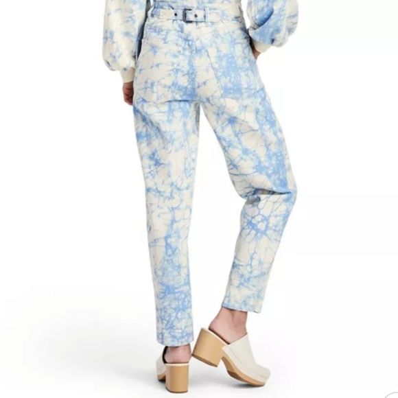 Rachel Comey x Target Blue Marble High Rise Tapered Jeans 2 NWT - Picture 2 of 13